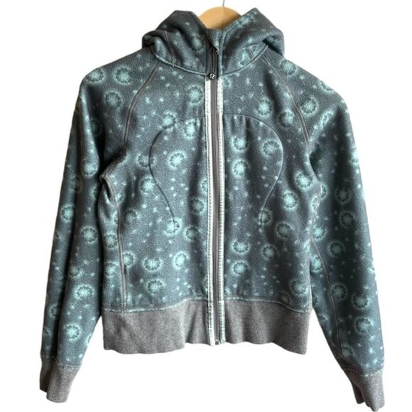 Lululemon Reversible Scuba Hoodie Size 4 Grey and Blue Dandelion - Picture 8 of 13